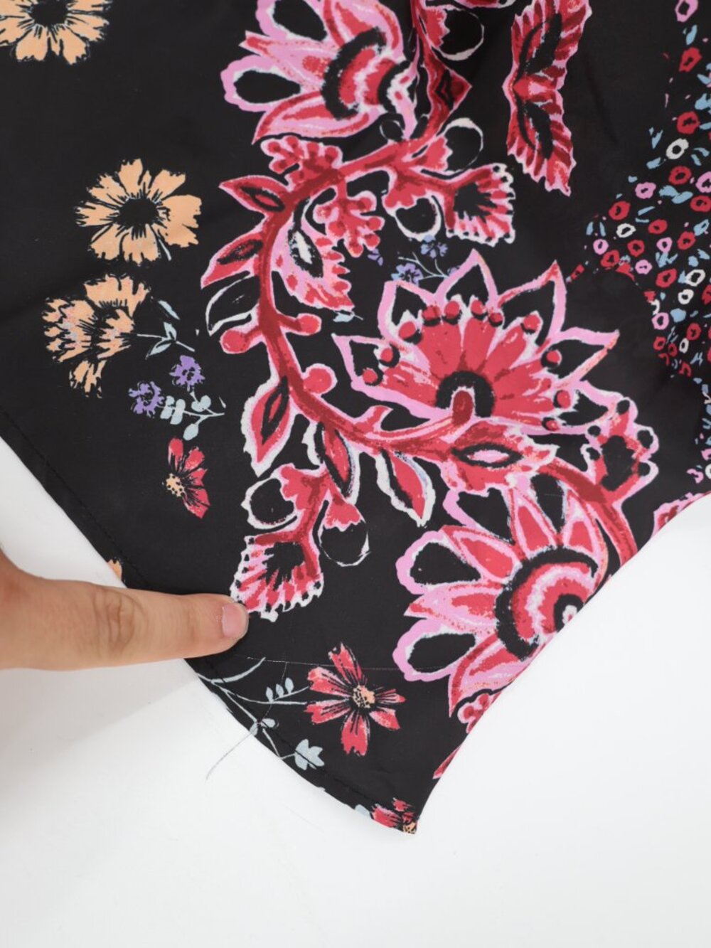 Free People Midi Slip Dress Womens Large Your Better Side Floral Satin V Neck - Picture 4 of 15